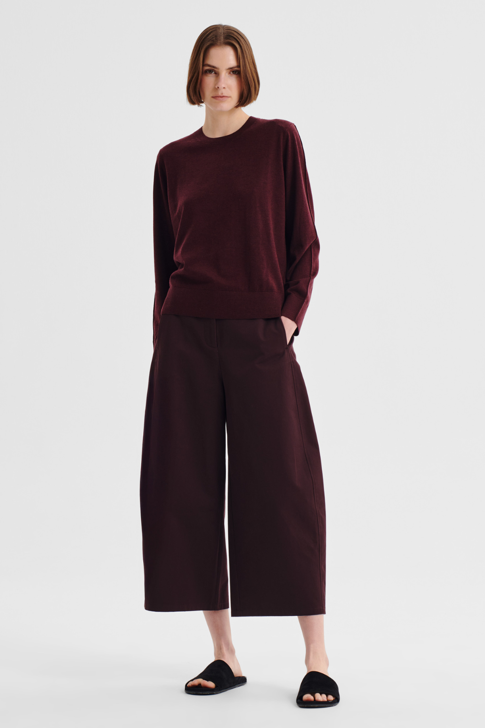 Morrison Oxford Merino Knit Pullover Pinot