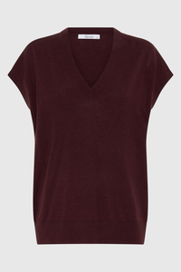 Morrison Oxford Merino Knit Vest Pinot