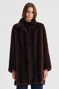 Morrison Stevie Fur Coat Espresso