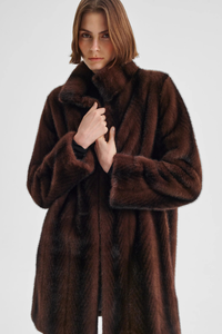 Morrison Stevie Fur Coat Espresso