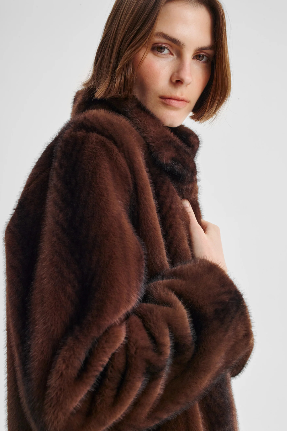 Morrison Stevie Fur Coat Espresso