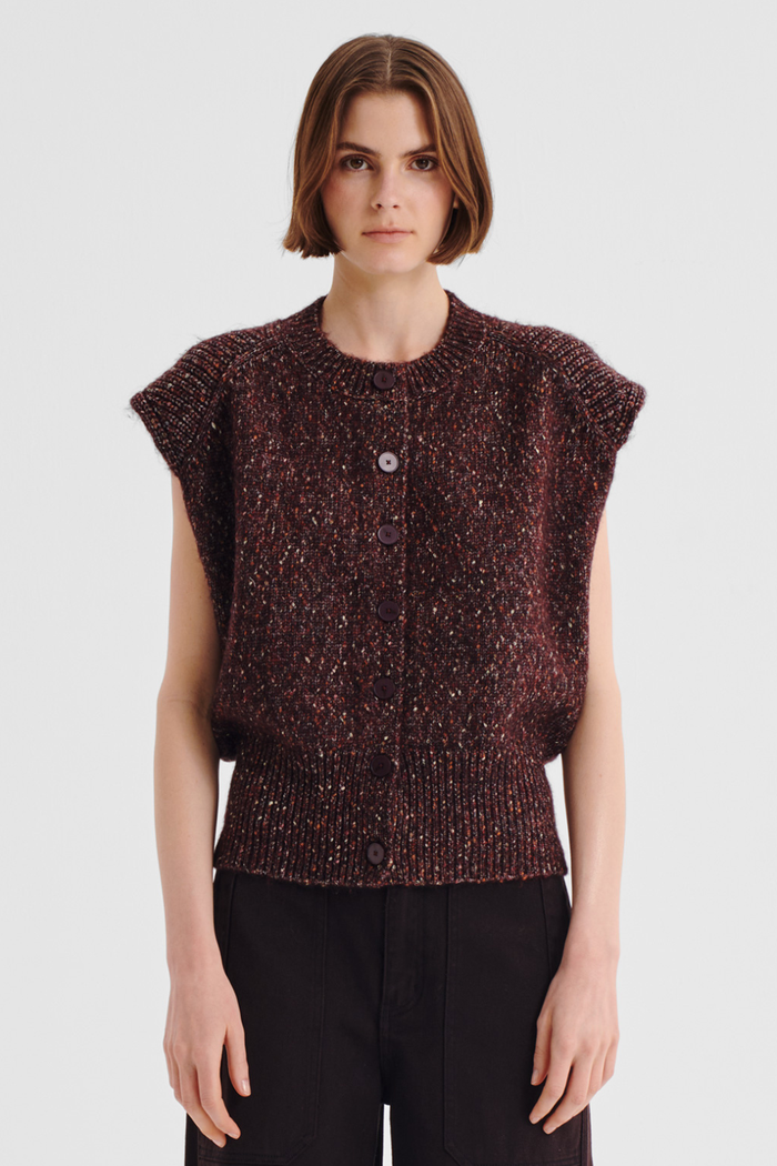 Morrison Zoe Knit Vest Boysenberry