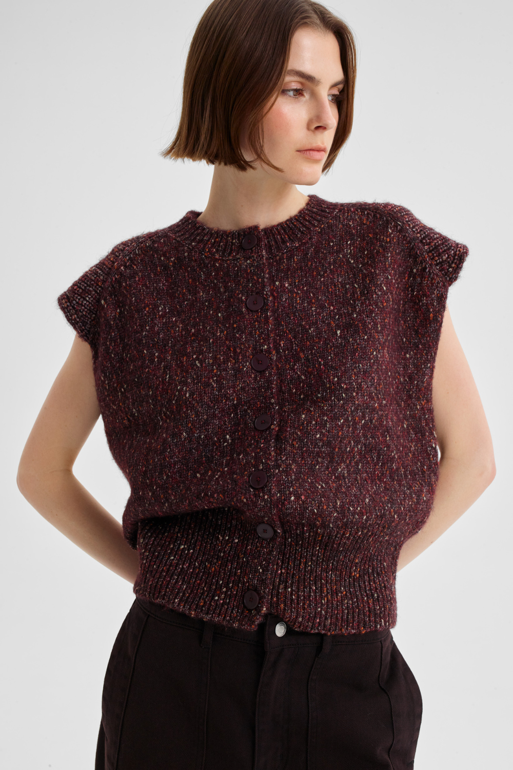 Morrison Zoe Knit Vest Boysenberry