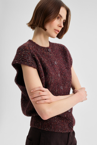 Morrison Zoe Knit Vest Boysenberry