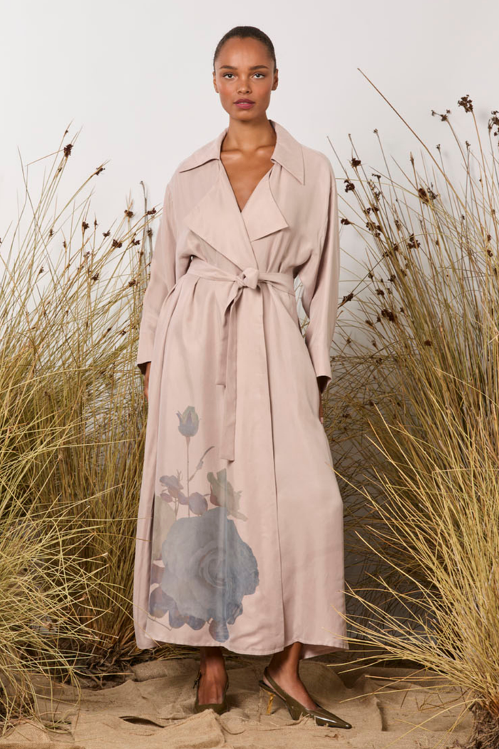 M.A.Dainty Morse Coat Pink Roses