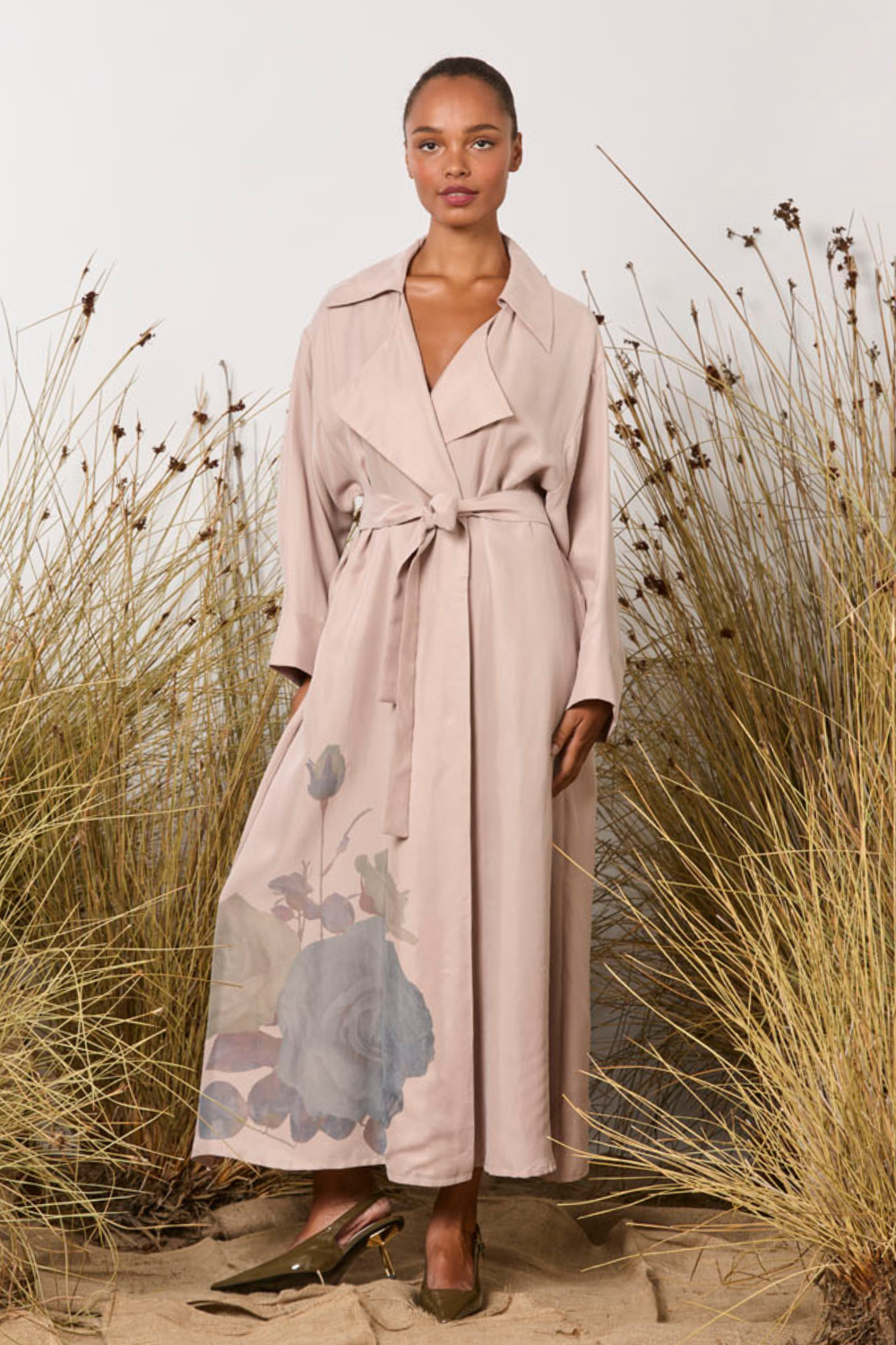 M.A.Dainty Morse Coat Pink Roses