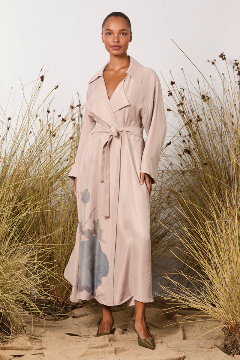 M.A.Dainty Morse Coat Pink Roses