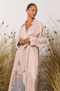 M.A.Dainty Morse Coat Pink Roses