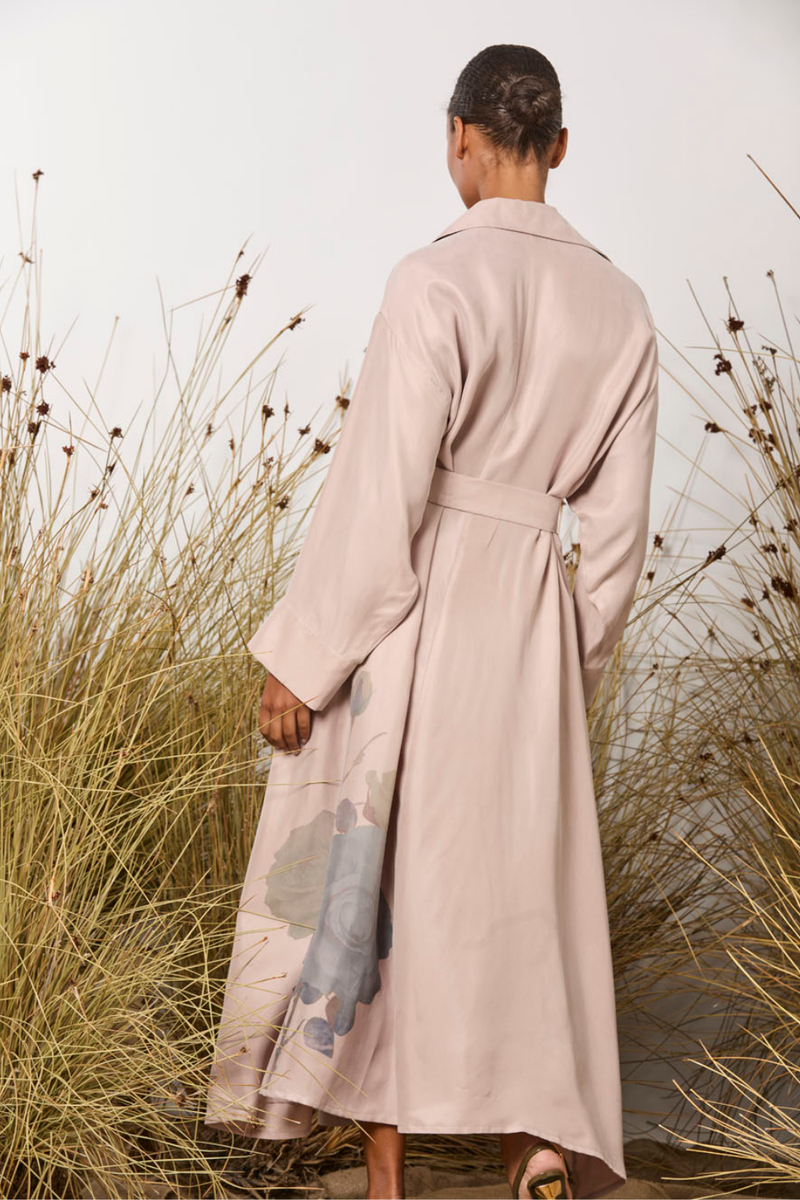 M.A.Dainty Morse Coat Pink Roses