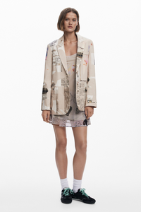 Desigual Newspaper Collage Jacket by M. Christian Lacroix