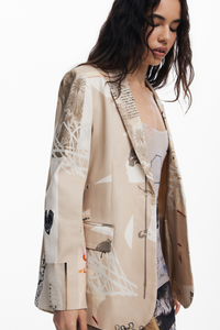 Desigual Newspaper Collage Jacket by M. Christian Lacroix