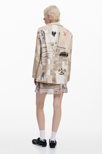 Desigual Newspaper Collage Jacket by M. Christian Lacroix