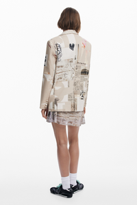 Desigual Newspaper Collage Jacket by M. Christian Lacroix