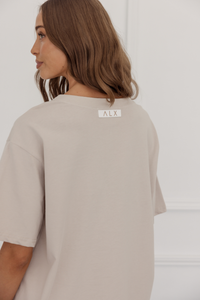 Alexandra Nix V-Neck Tee Stone