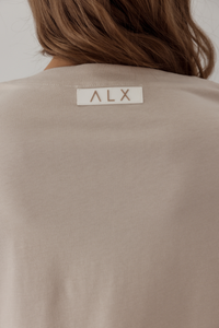 Alexandra Nix V-Neck Tee Stone