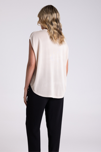 Two T's Oversized Top Natural