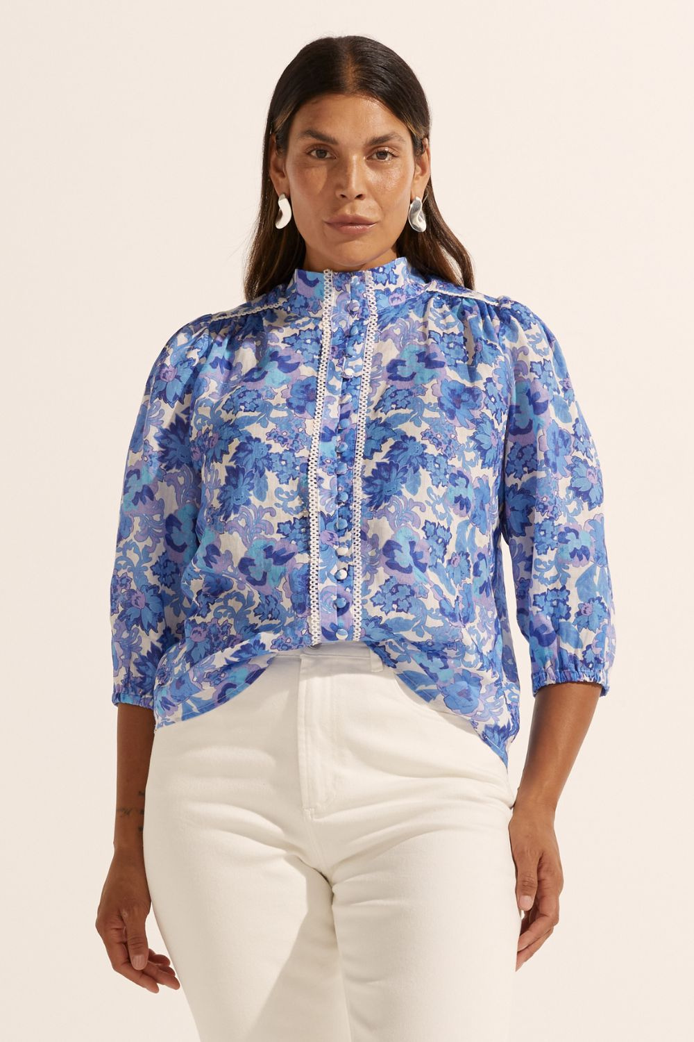 Zoe Kratzmann Outlook Top Pacific Floral