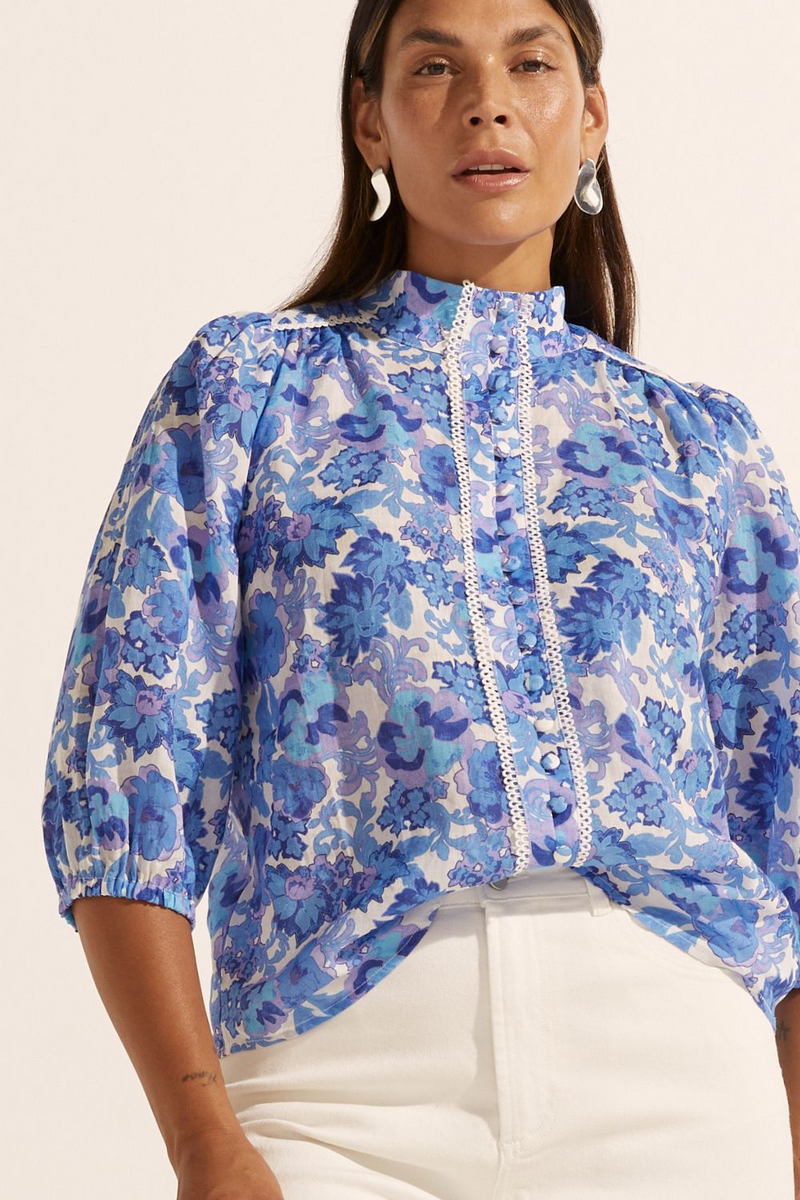 Zoe Kratzmann Outlook Top Pacific Floral