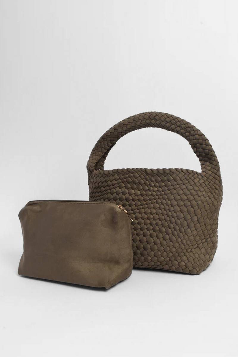 Adorne Paige Tote Bag Khaki