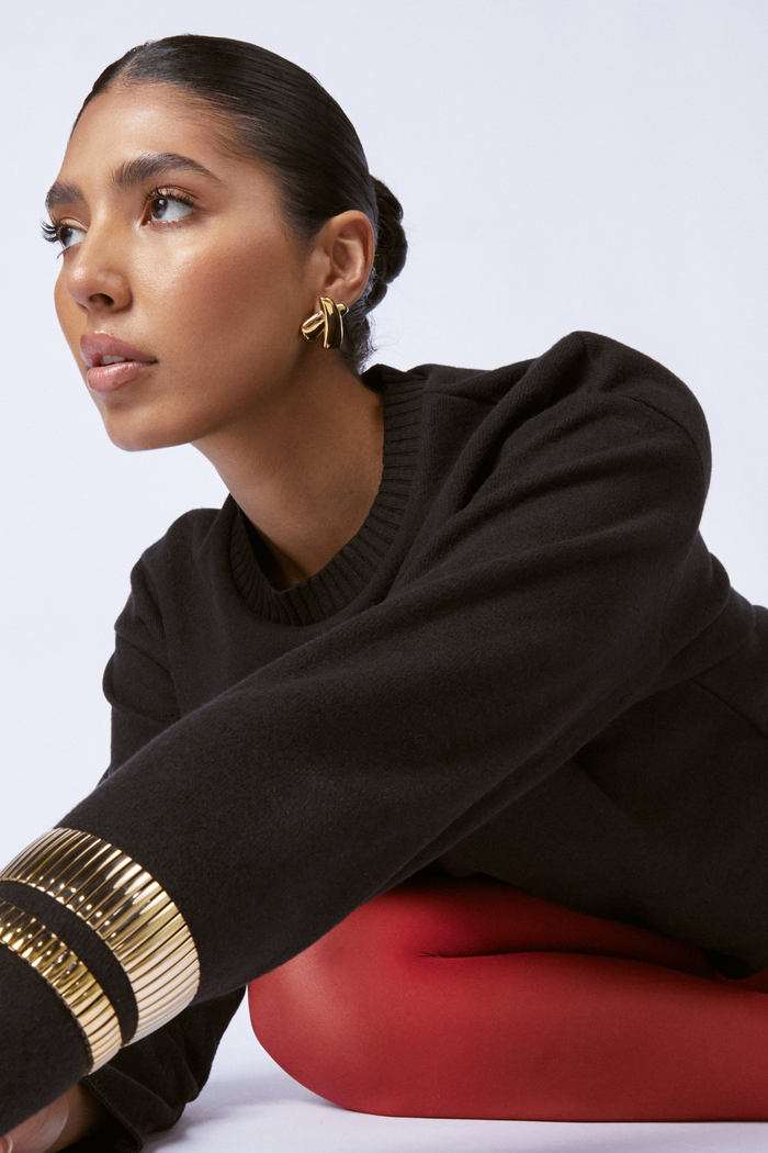 Zahar Piper Earrings Gold