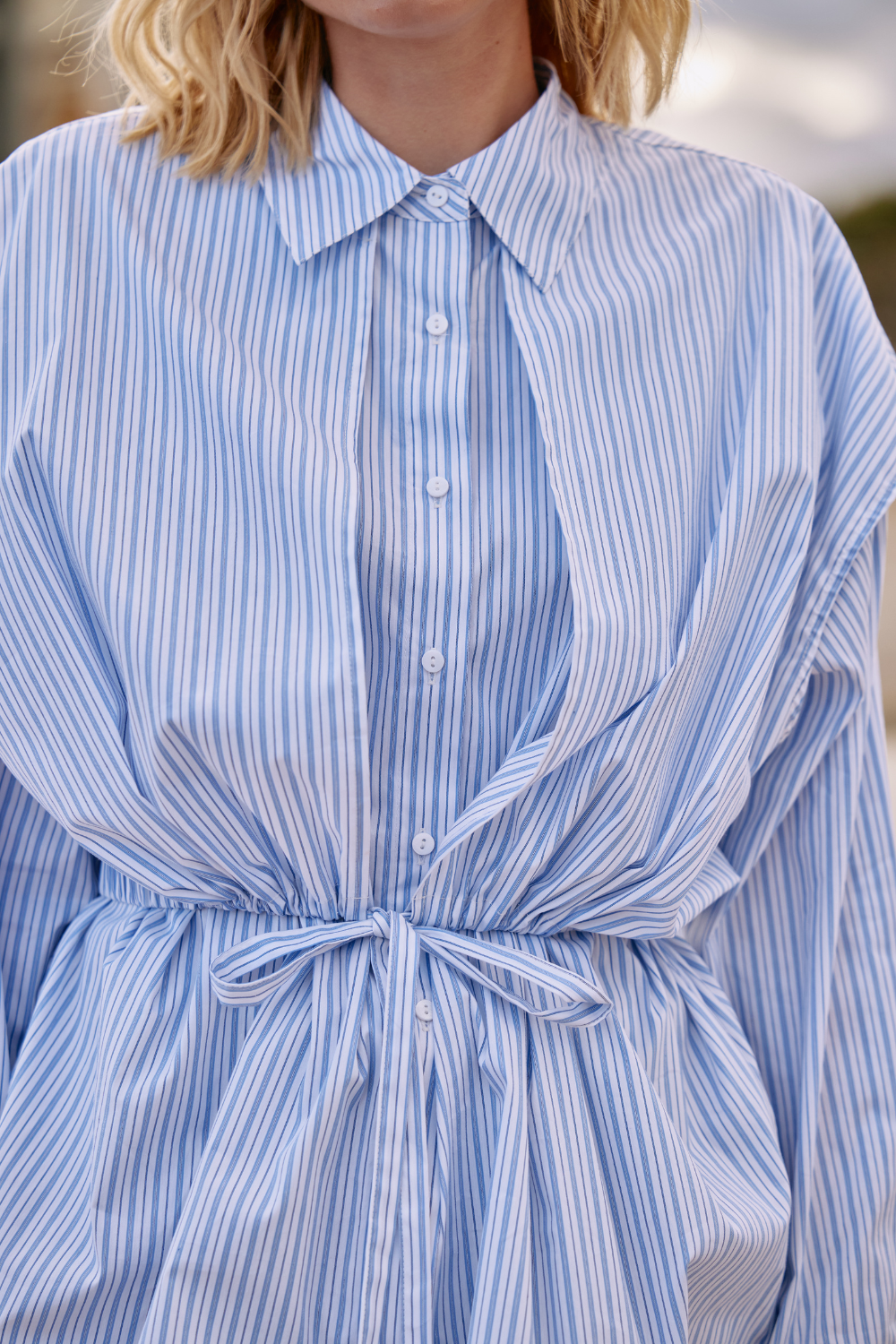 M.A.Dainty Pop Shirt Blue Stripe