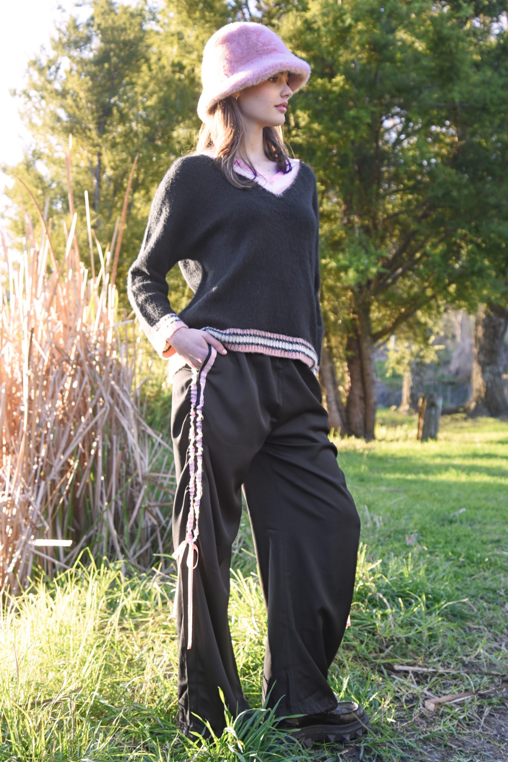 Coop Pulling Strings Trouser Black Pre-Order