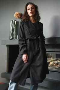 Cooper Pure Form Navy Pinstripe Coat Pre-Order