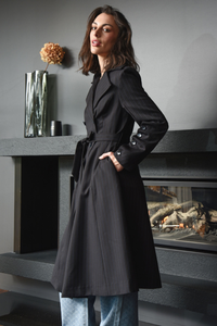 Cooper Pure Form Navy Pinstripe Coat Pre-Order