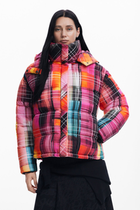 Desigual Quilted Check Coat