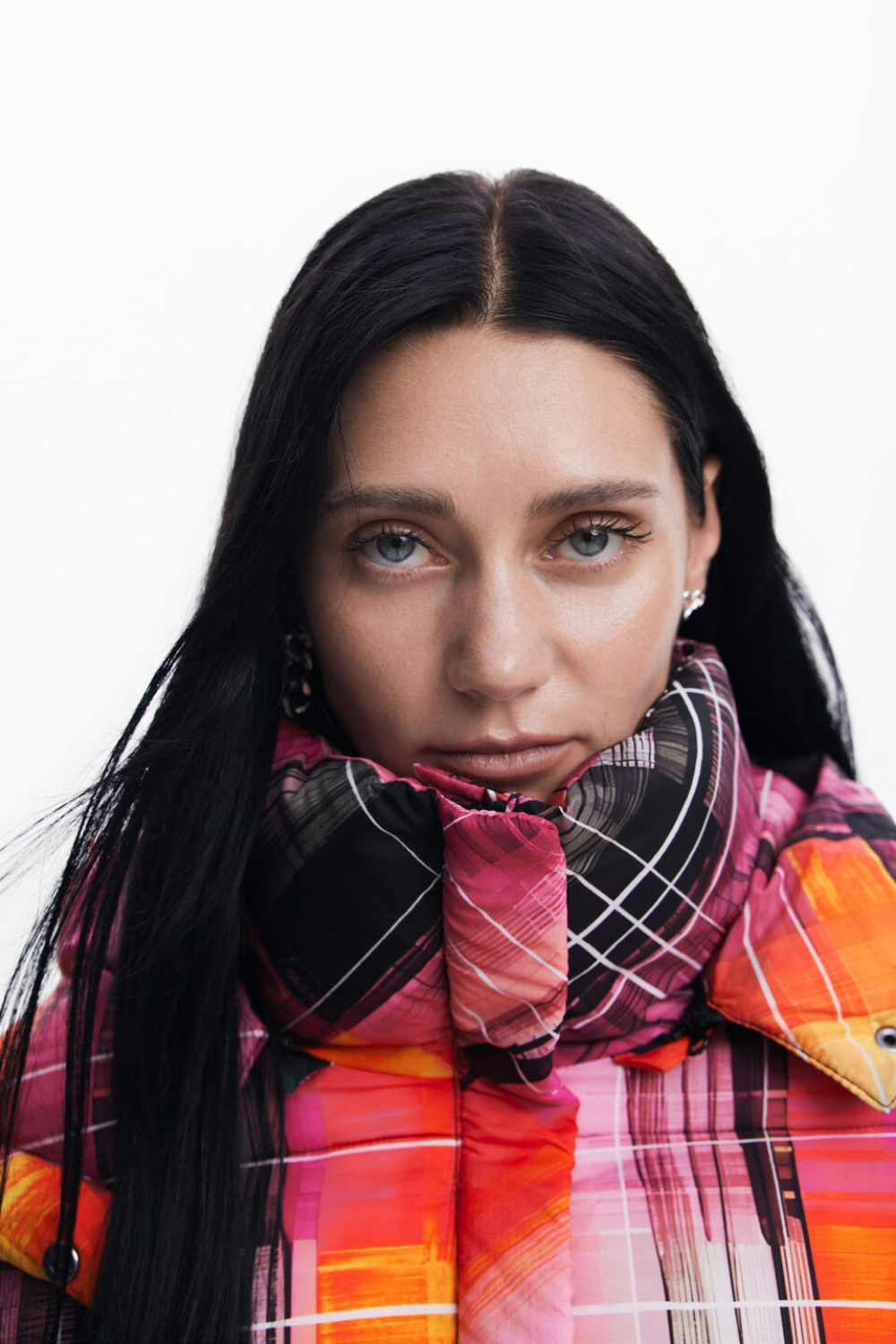 Desigual Quilted Check Coat
