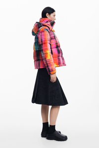 Desigual Quilted Check Coat