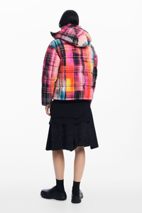 Desigual Quilted Check Coat