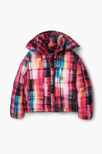 Desigual Quilted Check Coat