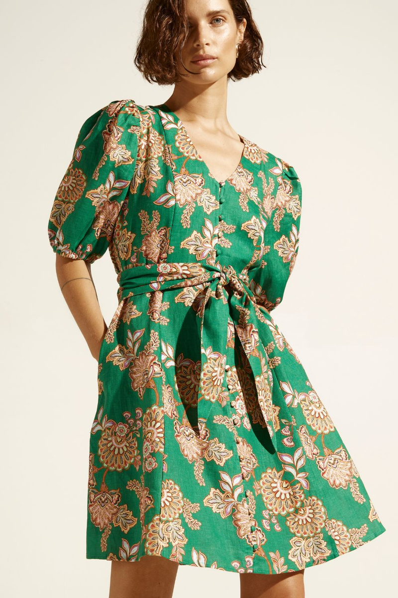 Quota Dress K'Gari Palm Green Pre-Order