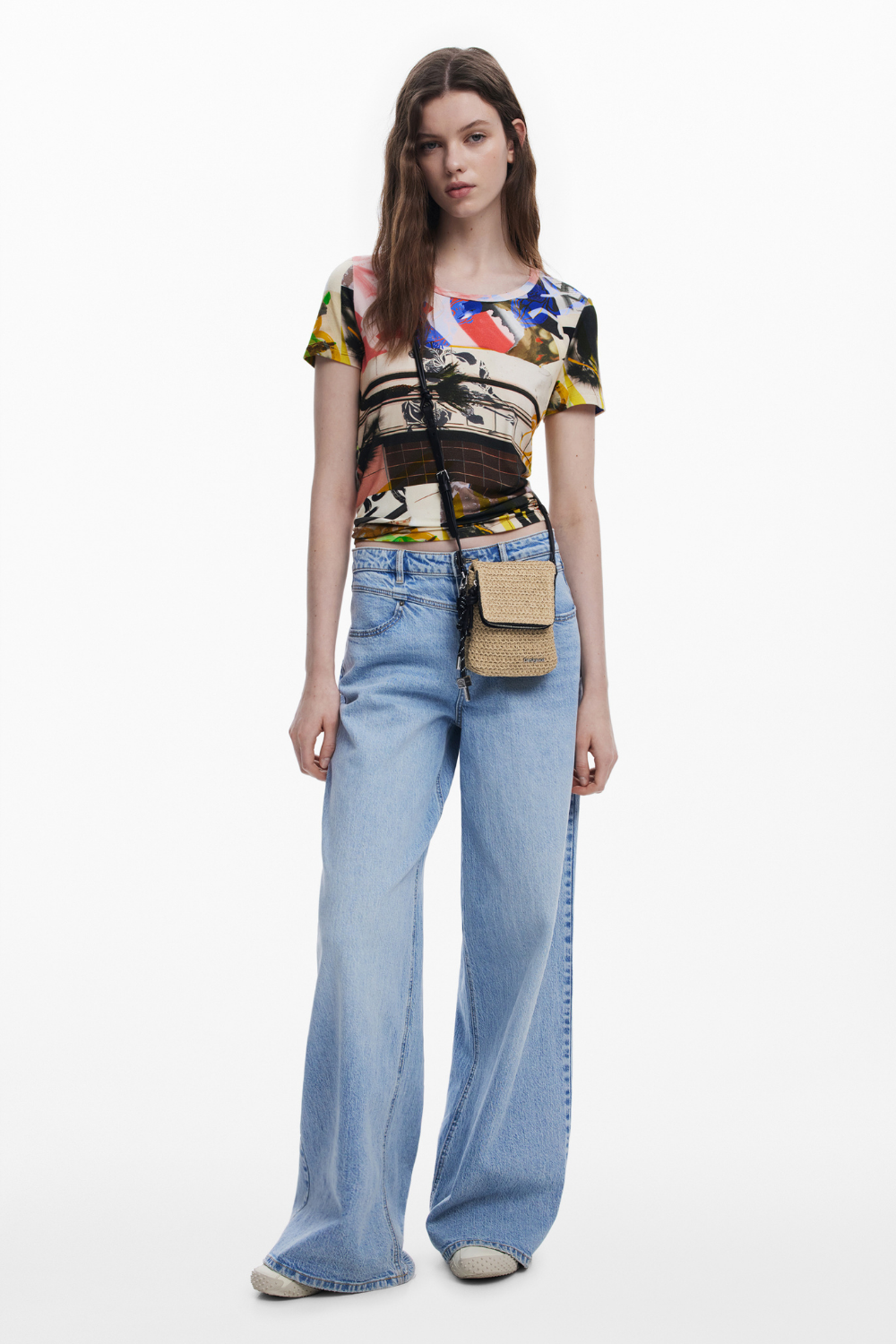 Desigual Raffia Phone Holder Wallet