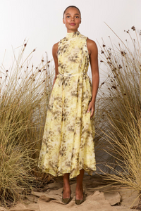 M.A.Dainty Rani Dress Yellow Floral