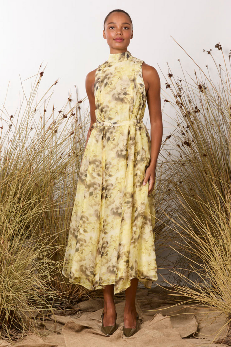M.A.Dainty Rani Dress Yellow Floral