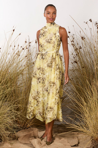 M.A.Dainty Rani Dress Yellow Floral