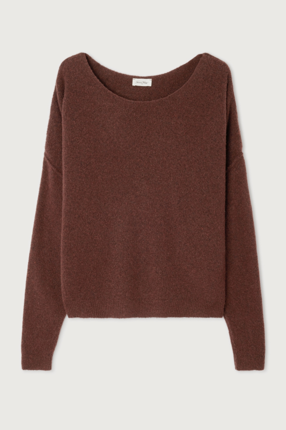 American Vintage Round Neck Pullover Brown-Black