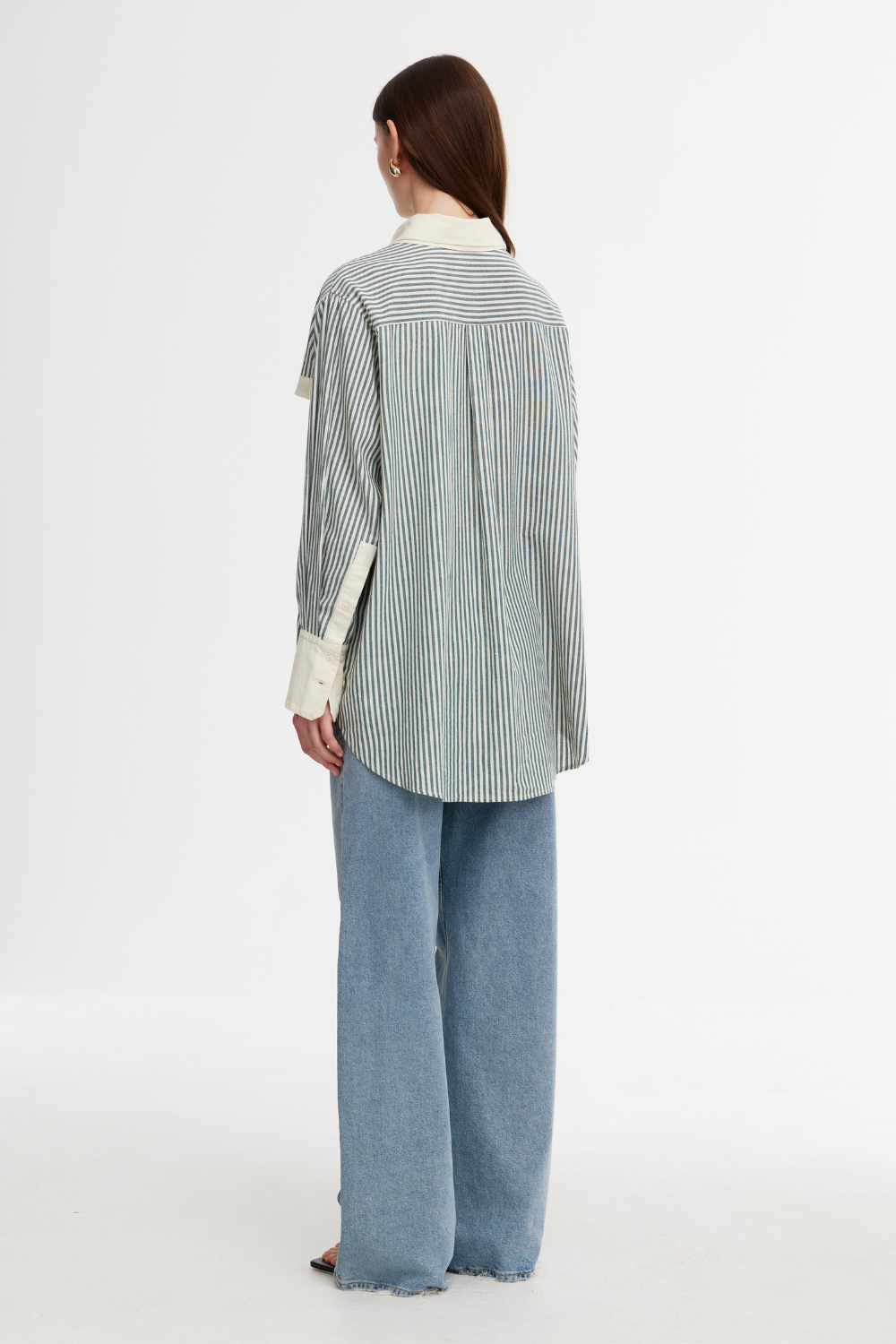 Kinney Ruby Shirt Green Stone Stripe