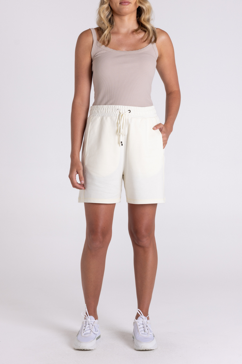 Two T's Track Short Logo Patch Butter