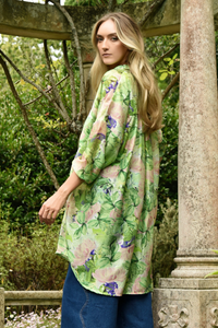 Curate Something Borrowed Shirt Green Floral