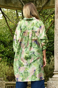 Curate Something Borrowed Shirt Green Floral