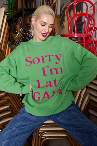 M.A.Dainty Sorry Knit Green Magenta
