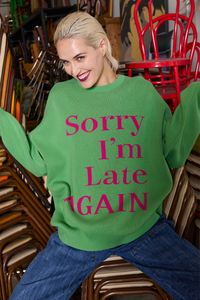 M.A.Dainty Sorry Knit Green Magenta