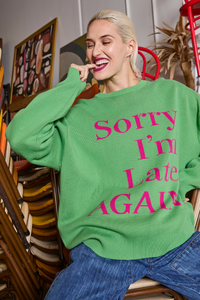 M.A.Dainty Sorry Knit Green Magenta