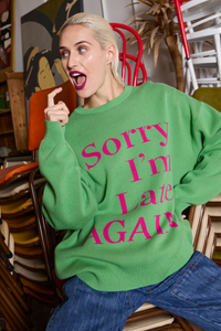 M.A.Dainty Sorry Knit Green Magenta