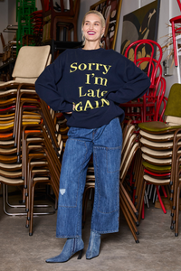 M.A.Dainty Sorry Knit Navy Yellow