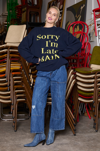 M.A.Dainty Sorry Knit Navy Yellow
