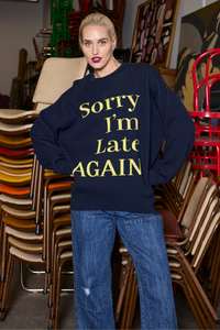 M.A.Dainty Sorry Knit Navy Yellow
